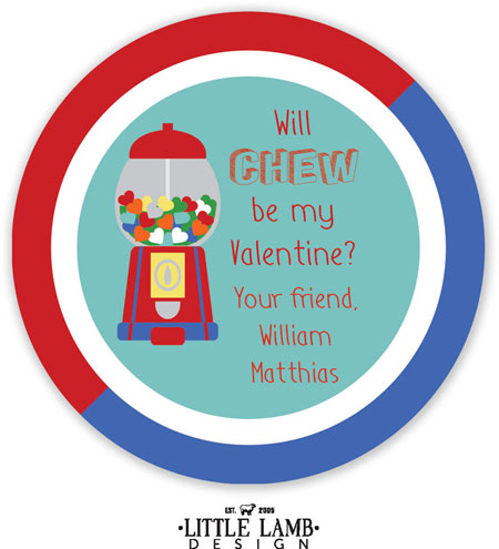 Little Lamb - Valentine's Day Gift Stickers (Gumball) Little Lamb - Valentine's Day Gift Stickers (Gumball)